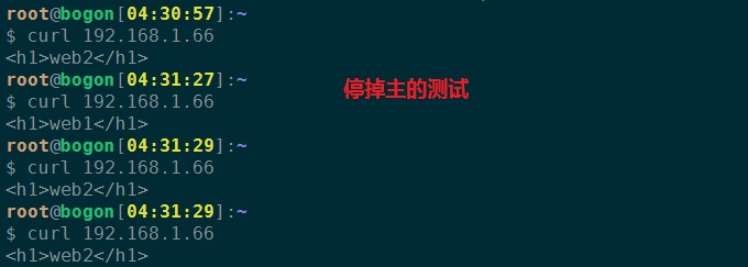 Keepalive和Nginx主从高可用搭建