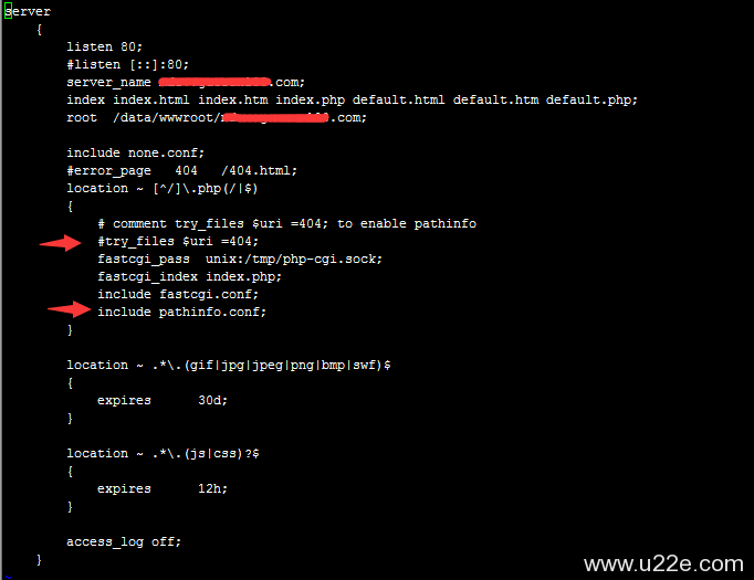 LNMP 配置NGINX 支持THINKPHP PATHINFO模式